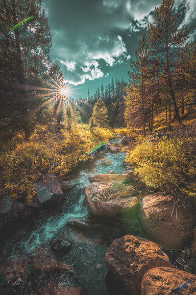 Commanche Peak Wilderness Stream in Autumn by Elevated Imaging
