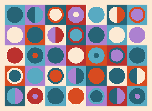 60s circle pattern - content by Christine Modenhaus