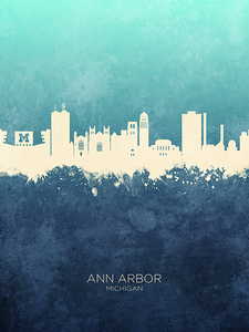 Ann Arbor Michigan Skyline