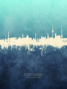 Stuttgart Germany Skyline
