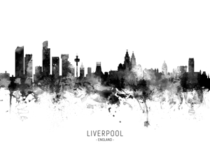 Liverpool England Skyline