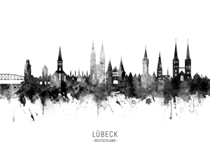 Lubeck Germany Skyline