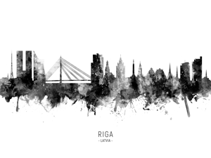 Riga Latvia Skyline