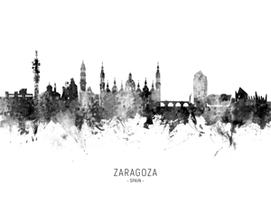 Zaragoza Spain Skyline