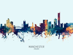Manchester England Skyline