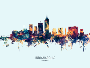 Indianapolis Indiana Skyline
