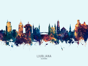 Ljubljana Slovenia Skyline