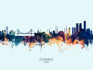 Istanbul Turkey Skyline