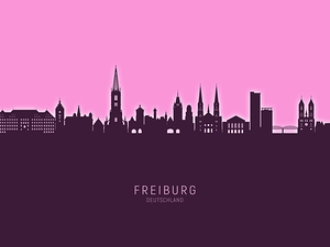 Freiburg Germany Skyline