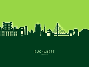 Bucharest Romania Skyline