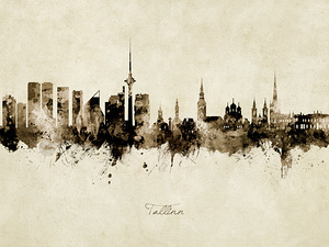 Tallinn Estonia Skyline