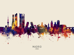 Madrid Spain Skyline
