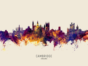 Cambridge England Skyline