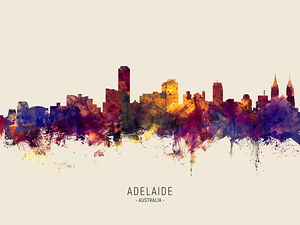 Adelaide Australia Skyline