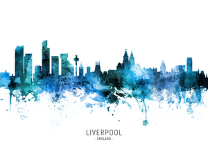 Liverpool England Skyline