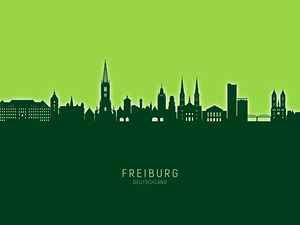 Freiburg Germany Skyline