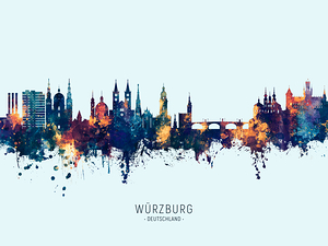 Wurzburg Germany Skyline