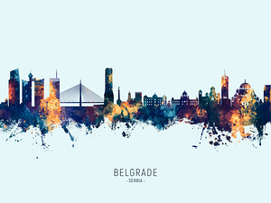 Belgrade Serbia Skyline