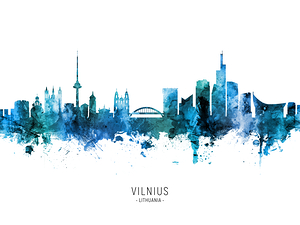 Vilnius Lithuania Skyline