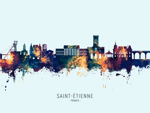 Saint-Etienne France Skyline