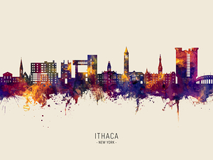 Ithaca New York Skyline