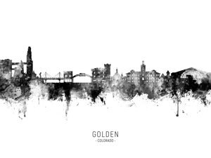Golden Colorado Skyline