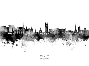 Vevey Switzerland Skyline