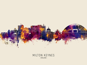 Milton Keynes England Skyline