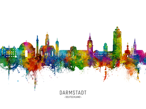 Darmstadt Germany Skyline