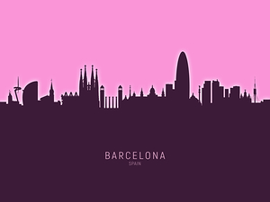 Barcelona Spain Skyline