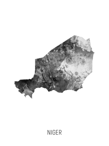 Niger Watercolor Map