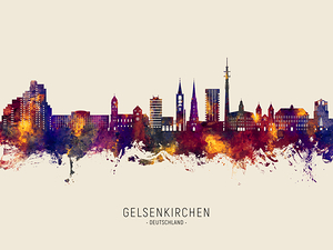 Gelsenkirchen Germany Skyline