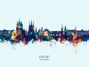 Erfurt Germany Skyline