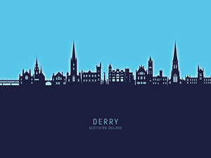 Derry Northern Ireland Skyline