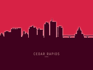 Cedar Rapids Iowa Skyline