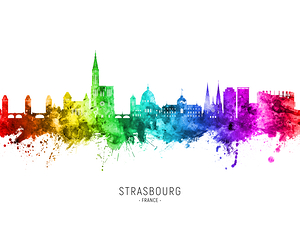 Strasbourg France Skyline