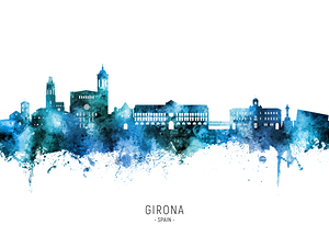 Girona Spain Skyline