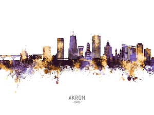 Akron Ohio Skyline