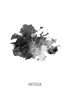 Antigua Watercolor Map