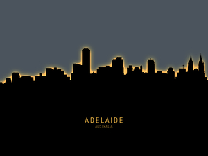 Adelaide Australia Skyline