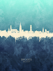 Bruges Belgium Skyline