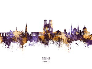 Reims France Skyline