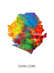 Sierra Leone Watercolor Map