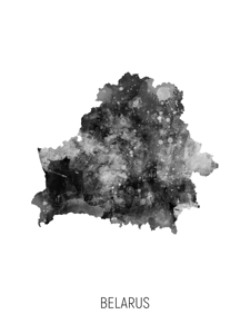 Belarus Watercolor Map