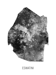 Eswatini Watercolor Map