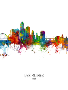 Des Moines Iowa Skyline