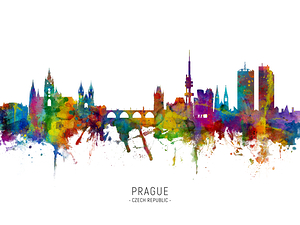 Prague Praha Czech Republic Skyline