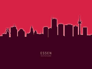 Essen Germany Skyline