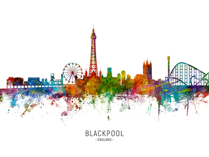Blackpool England Skyline