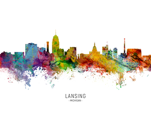 Lansing Michigan Skyline